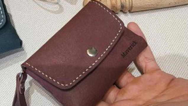 이니셜 천연 가죽 크래프: 카드 명함 지갑