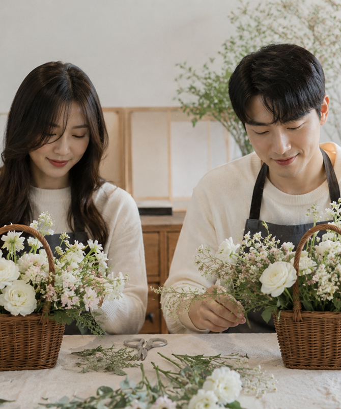 듀오 플라워 아카이브: 프렌치 플라워 바스켓